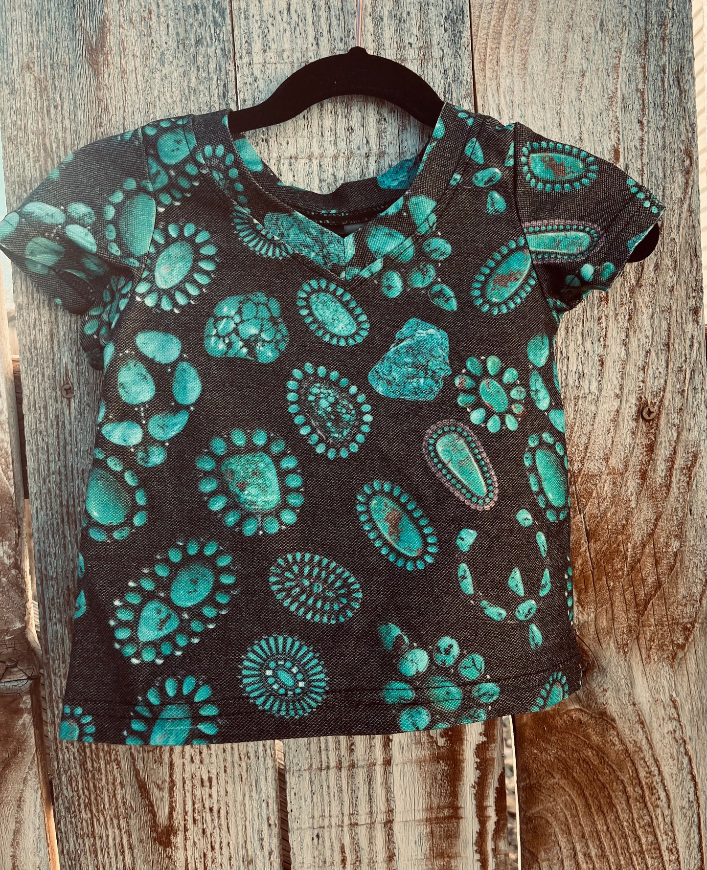 Forever in Turquoise Kids V Neck Tee