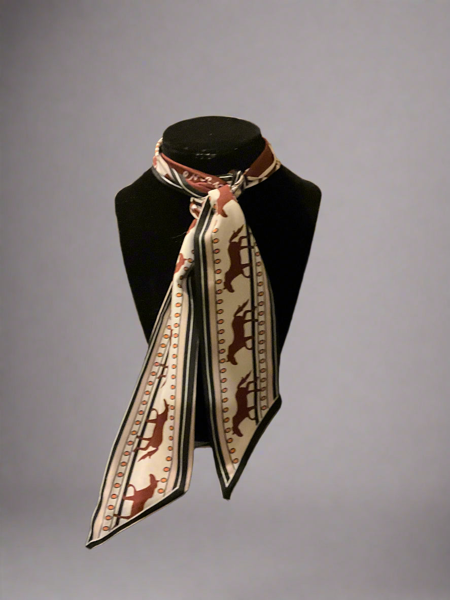 Silk Scarves (Red Horse Print)