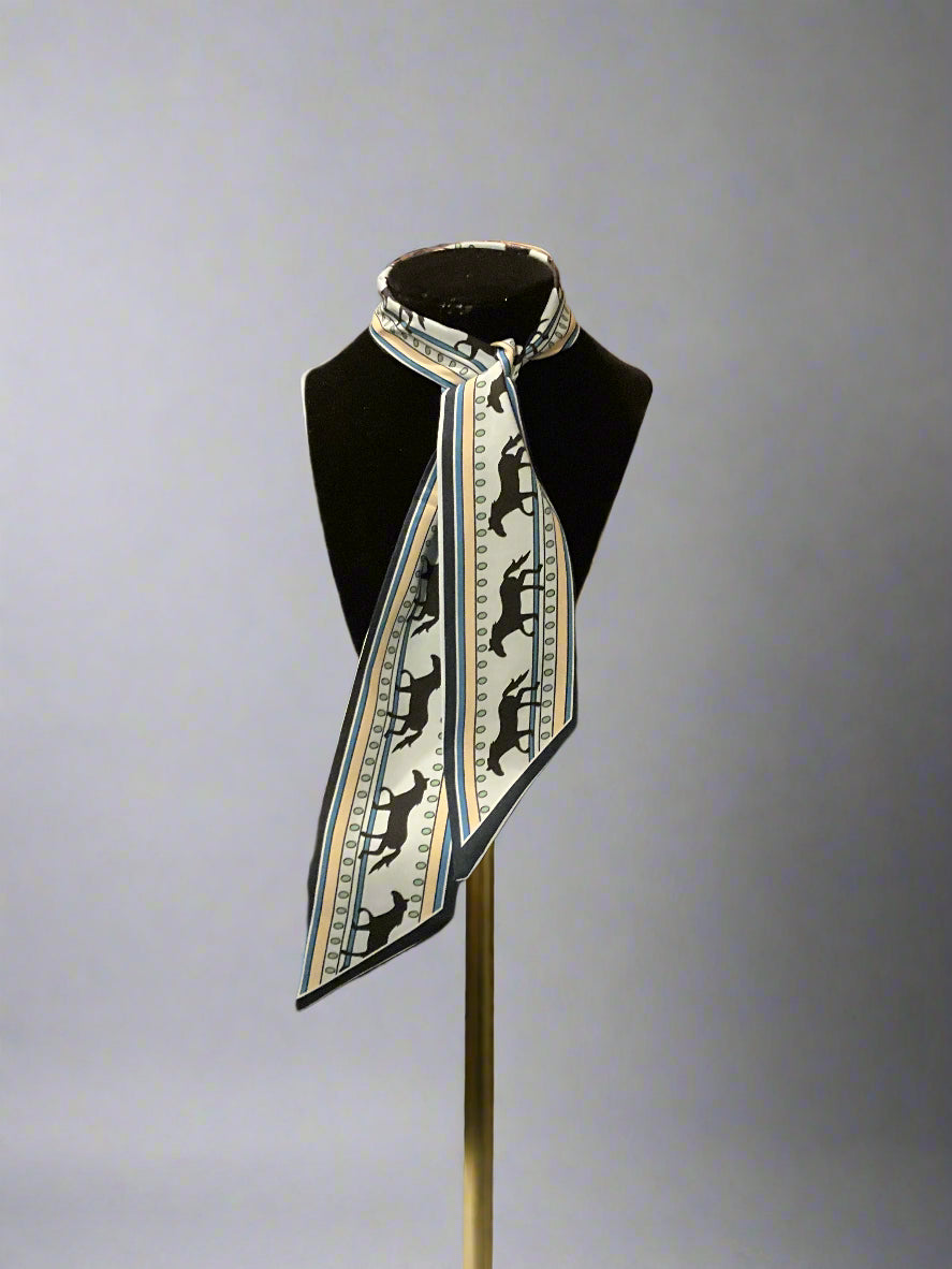 Silk Scarves (Blue Horse Print)