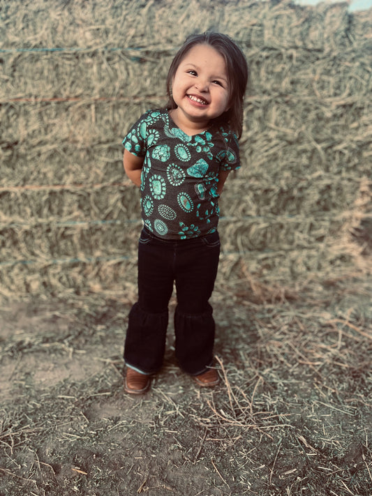 Forever in Turquoise Kids V Neck Tee