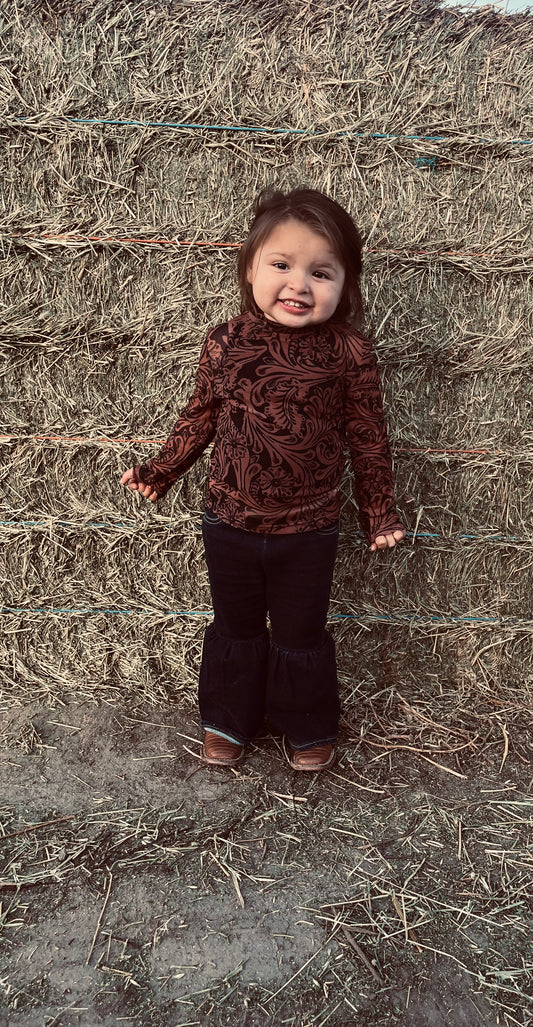 Country Road Leather Mesh Top Kids