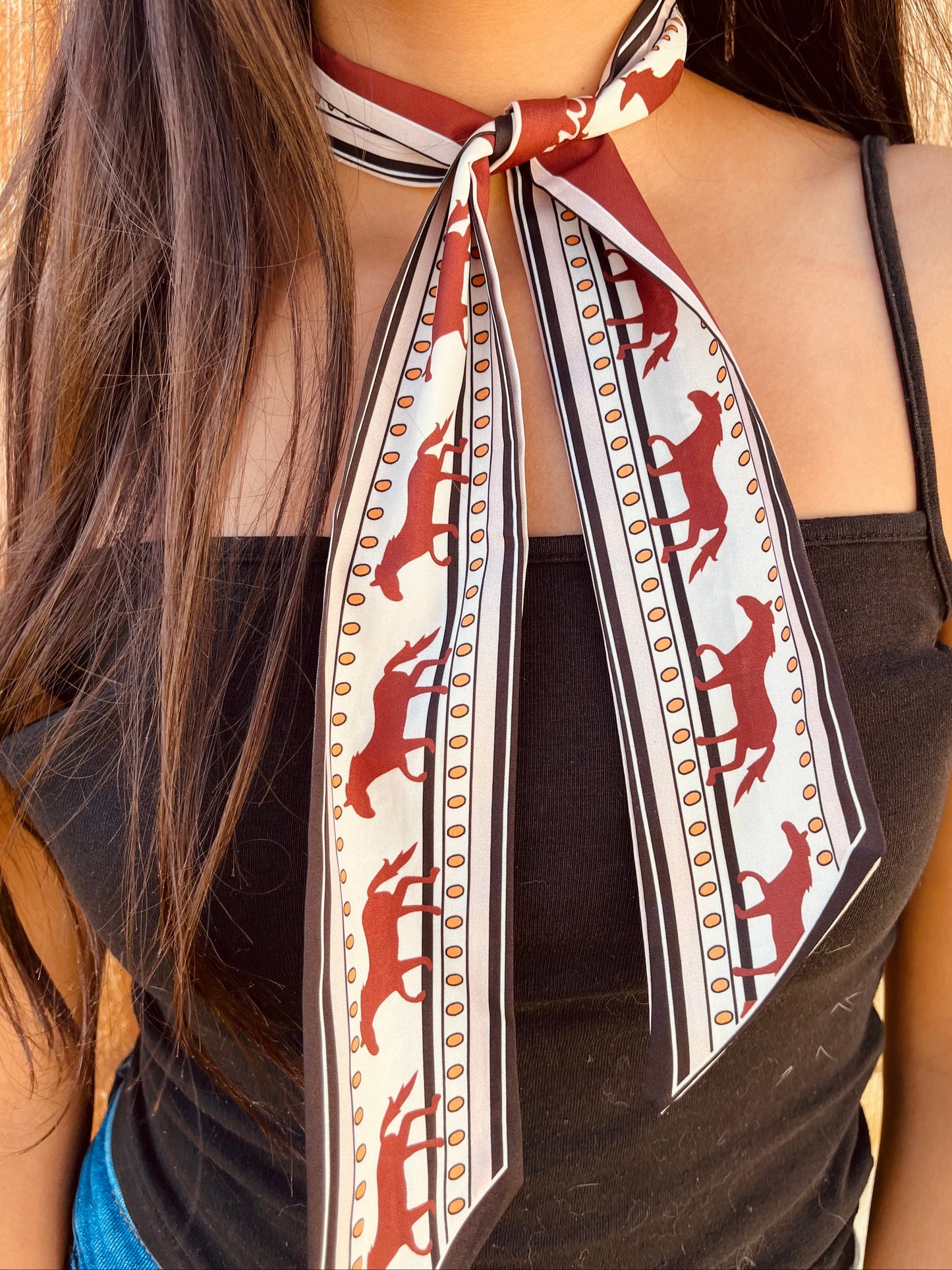 Silk Scarves (Red Horse Print)