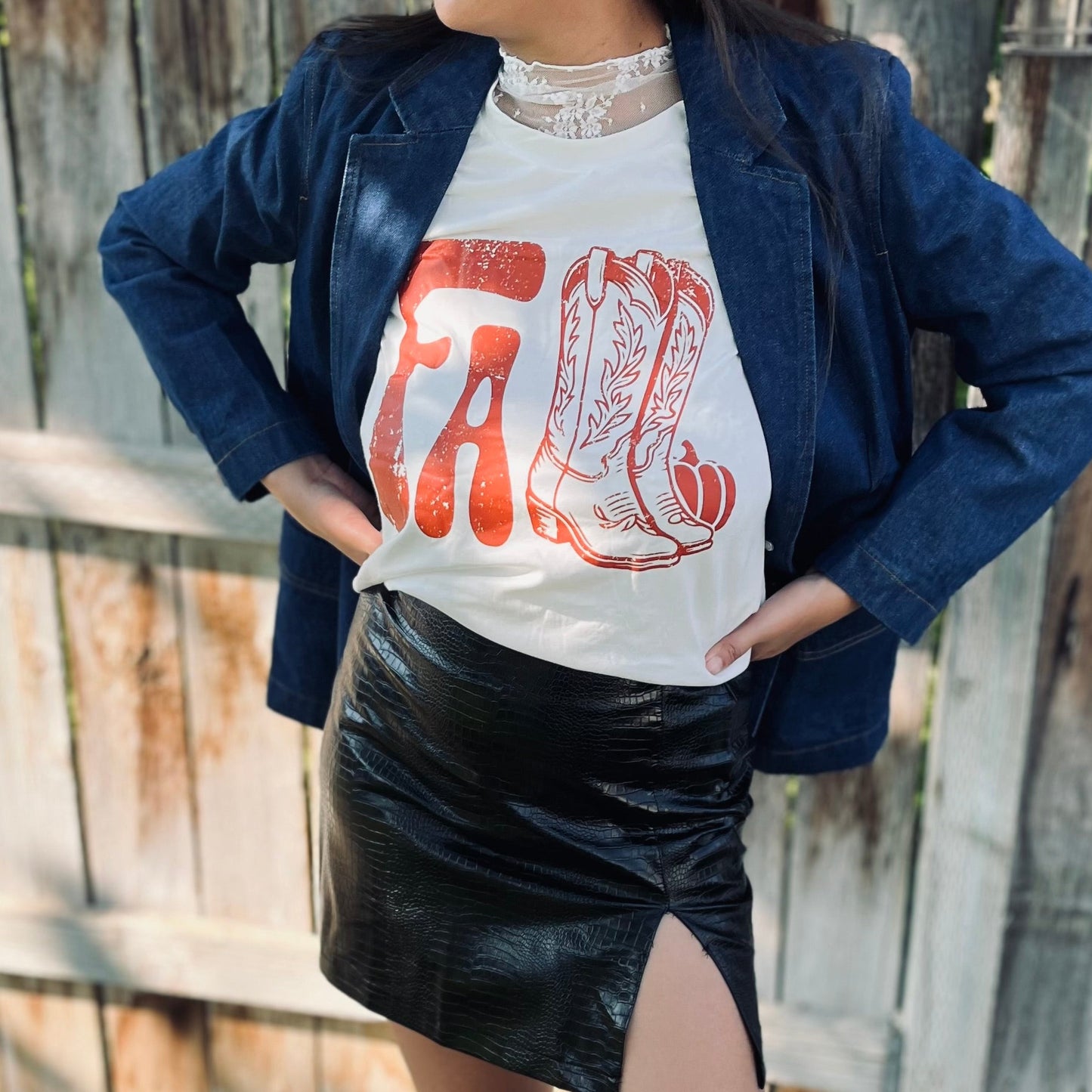 Fall Boots Cracking Graphic T Shirt