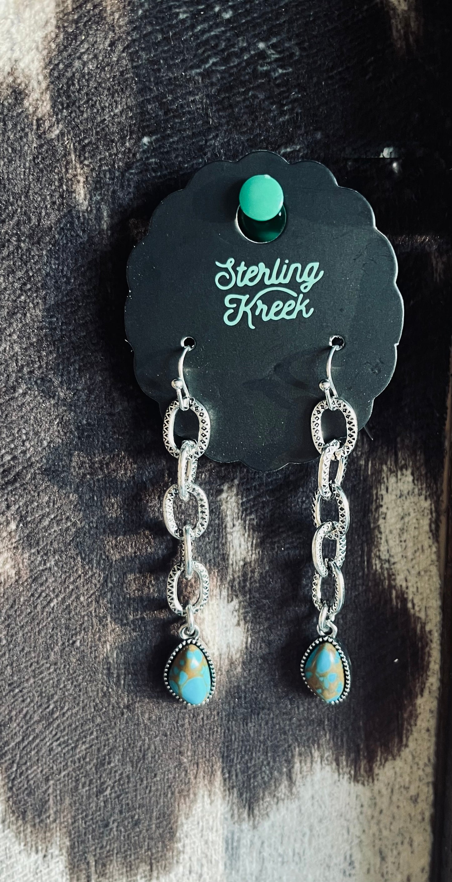 Linked in Turquoise Earrings