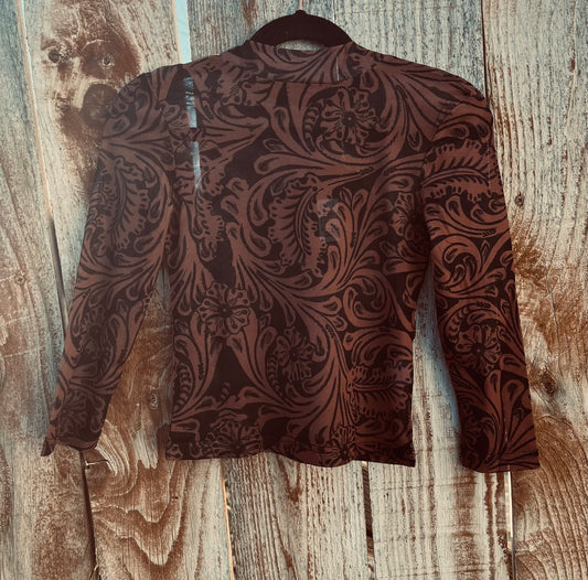 Country Road Leather Mesh Top Kids